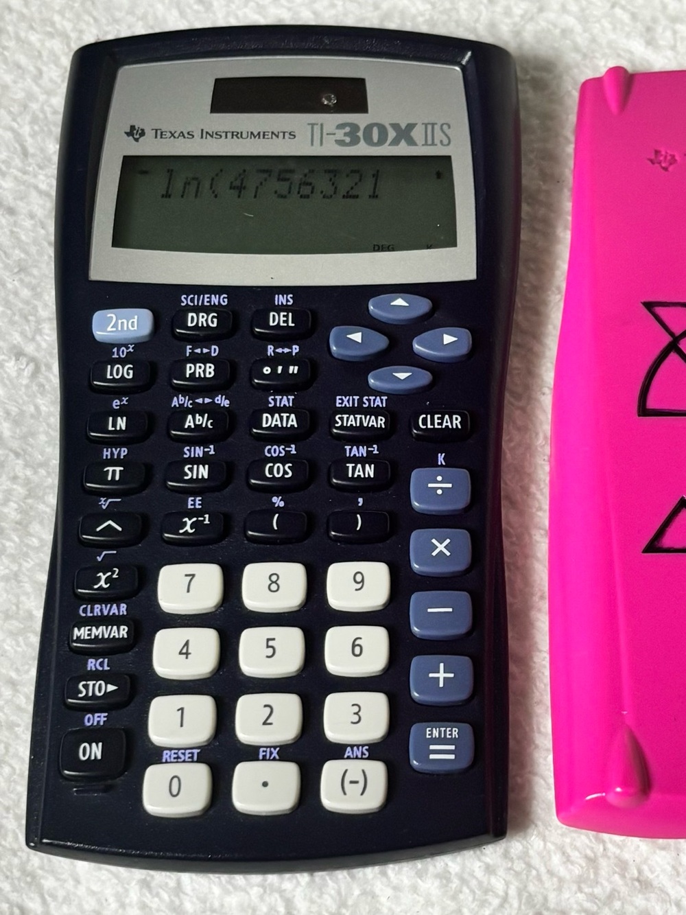Texas Instruments TI-30X IIS Scientific Calculator with Bright Pink Slide Cover
